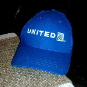 United Airlines Blue Baseball Hat Cap Adjustable